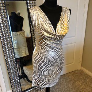 Sexy stunning gold and silver dress